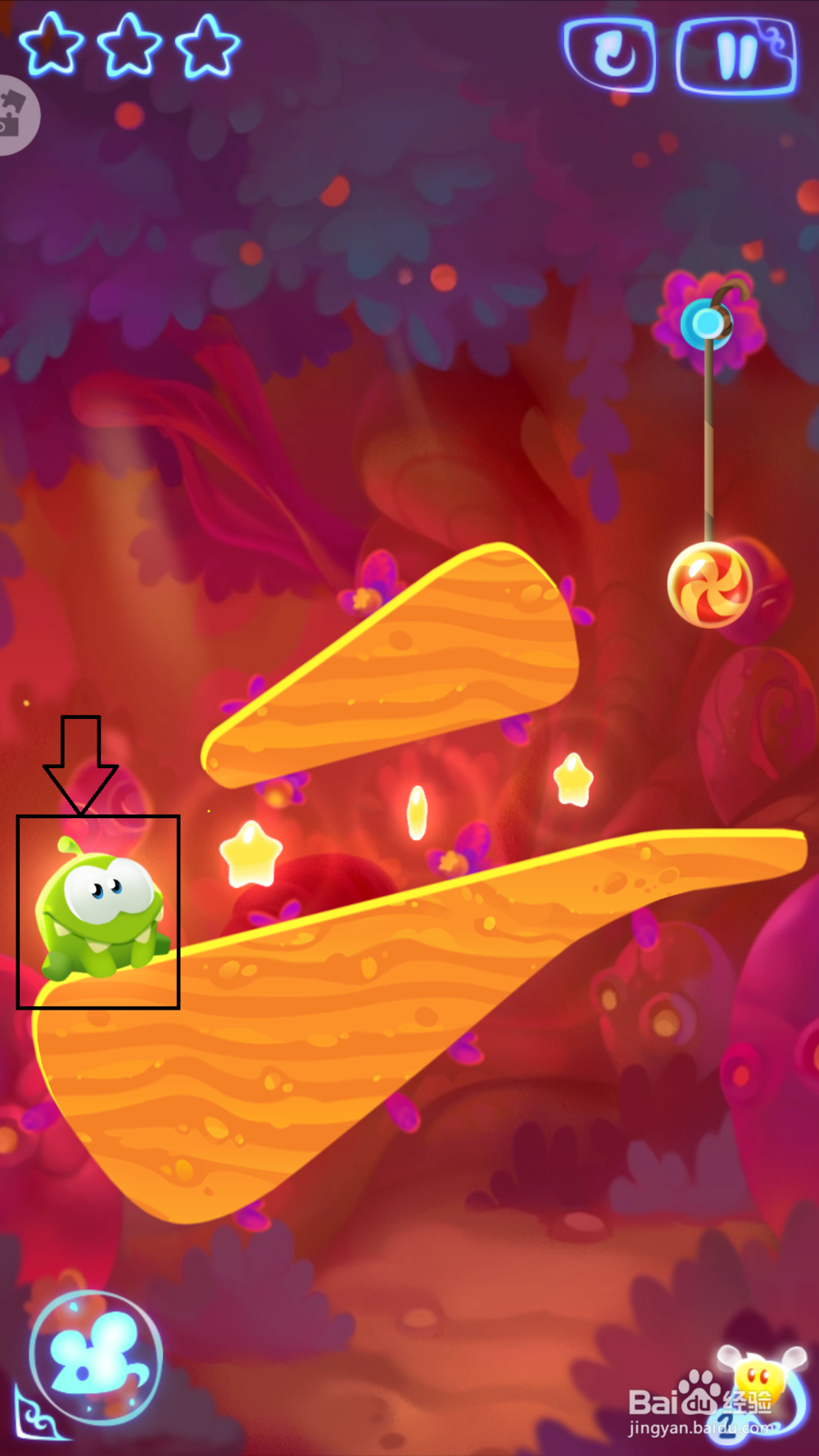 割绳子魔法森林第一关通关攻略