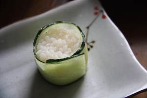 黄瓜虾仁寿司卷