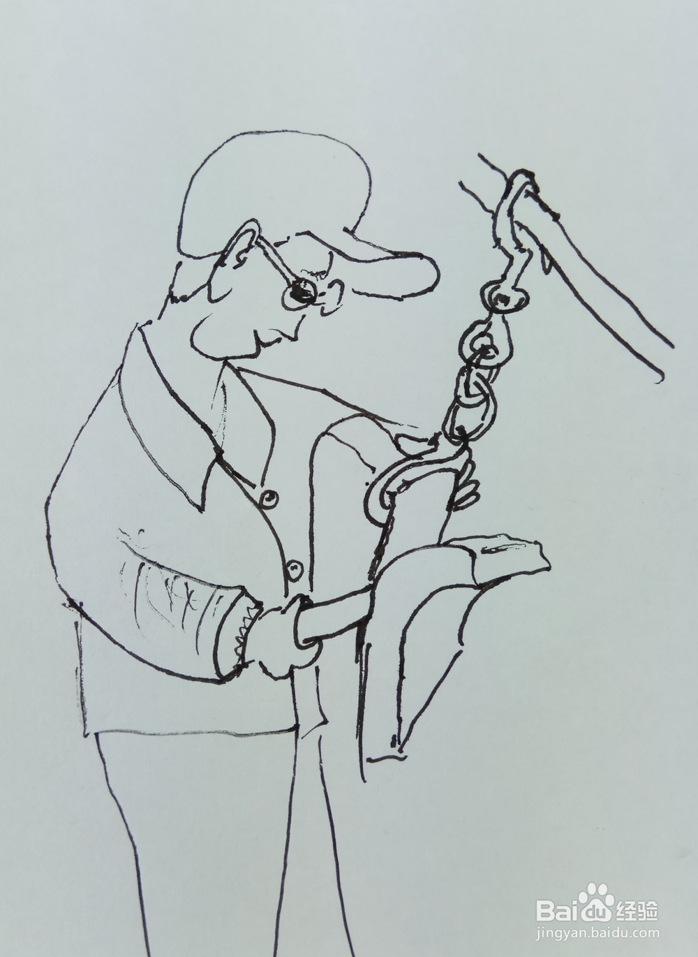 怎样画简笔画“割猪肉”?