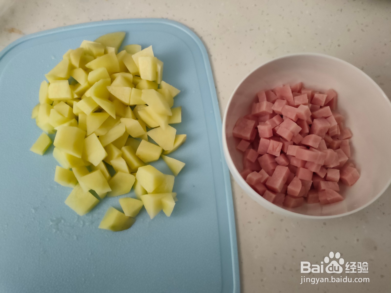 懒人电饭煲土豆火腿焖饭