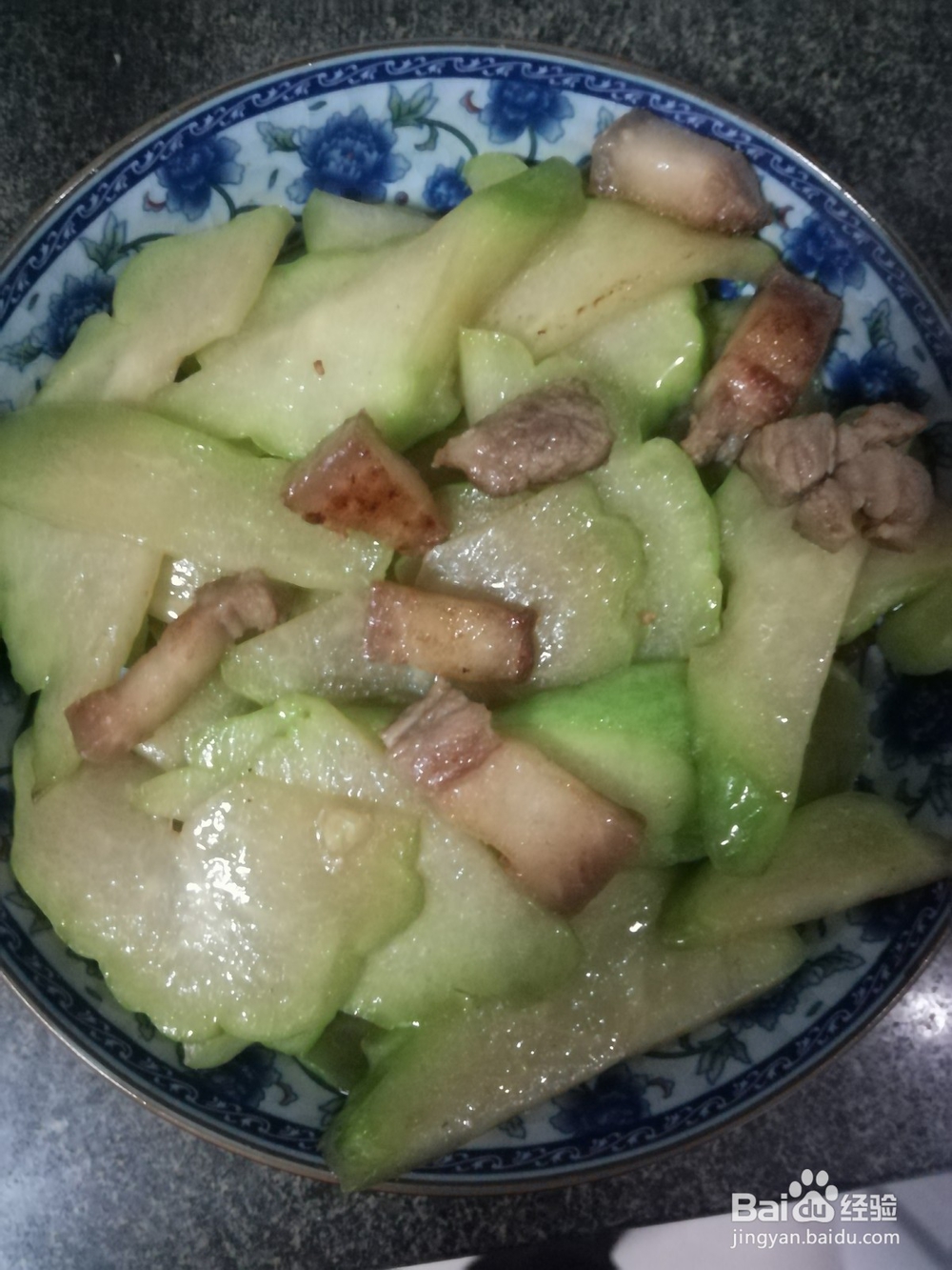 土猪条肉爆炒佛手瓜做法