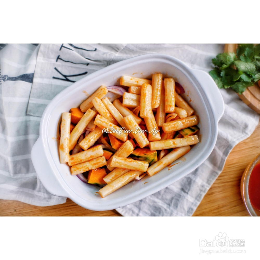 教你南瓜年糕烤鸡腿怎么做