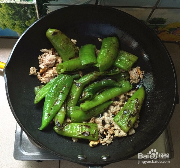 如何做出好吃的肉末虎皮青椒