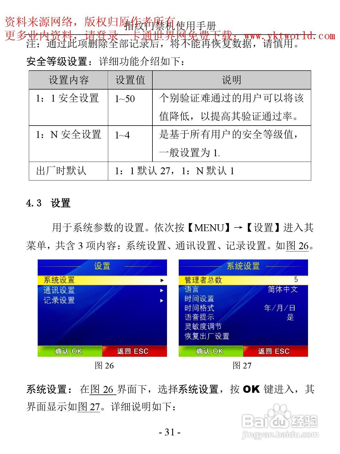 科密MF-850指纹门禁机使用手册:[4]