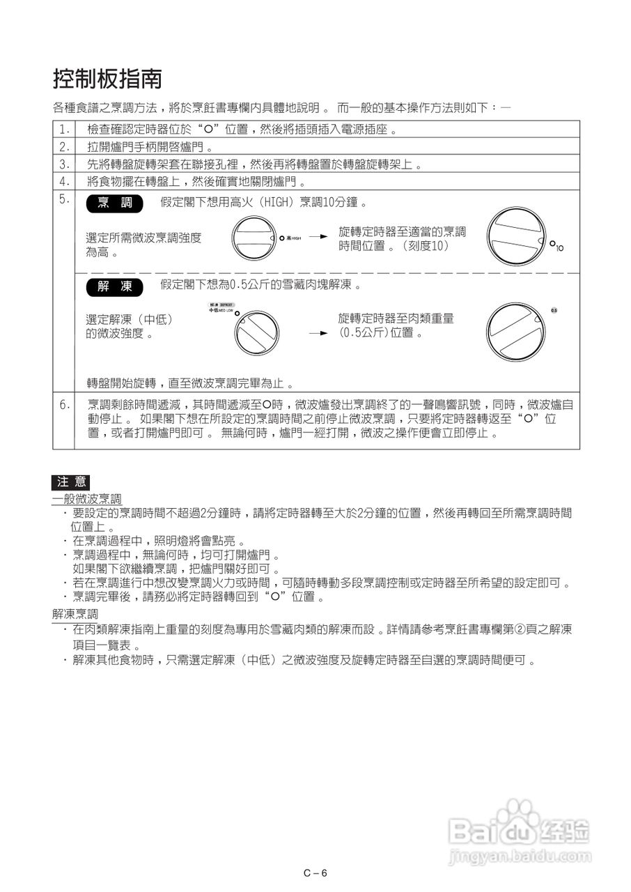 声宝R-212H(S)型微波炉说明书:[1]