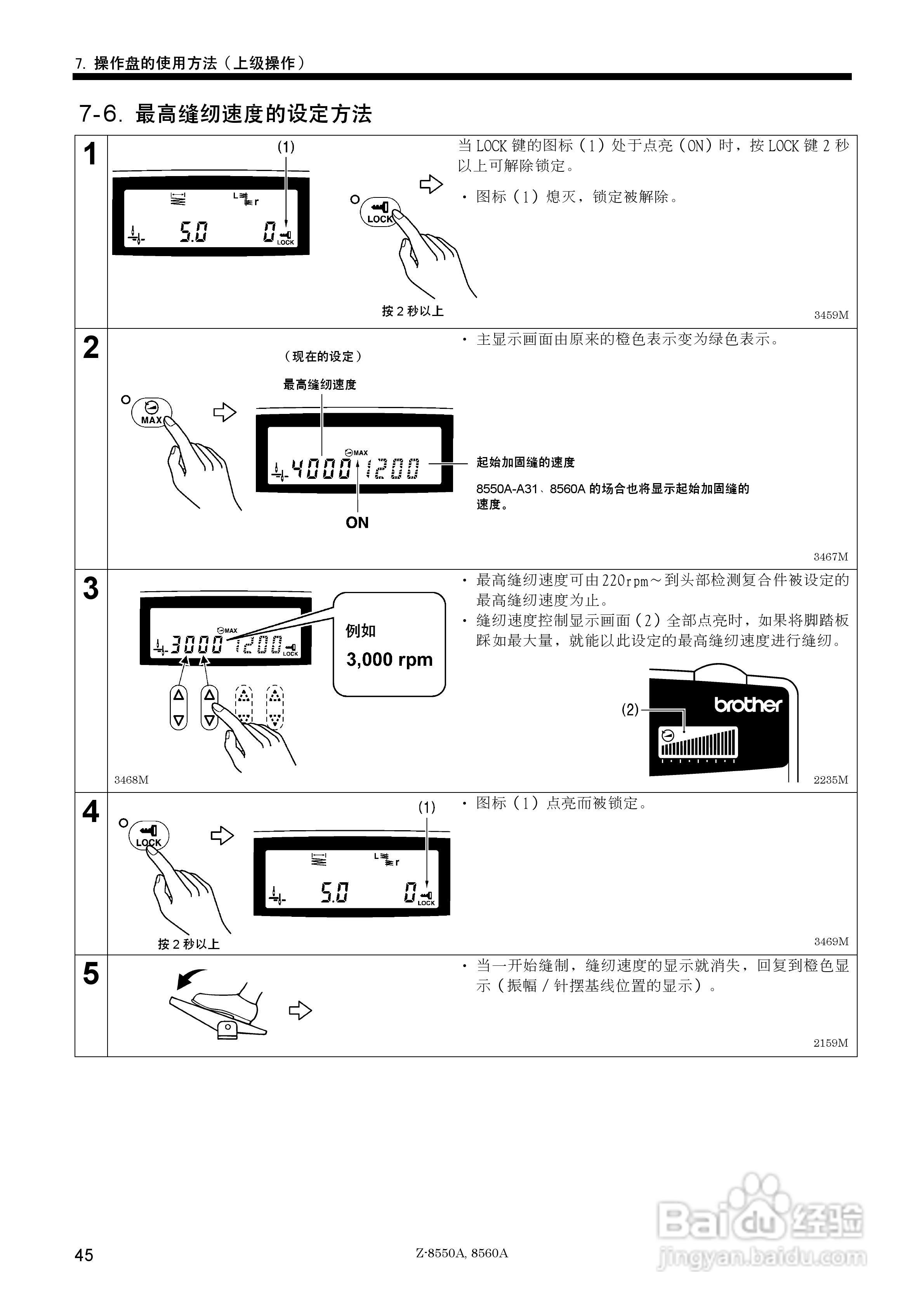 brother Z-8550A/Z-8560A电脑自动缝纫机使用说明书:[6]