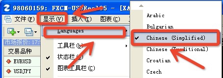 MT4平台如何设置成中文