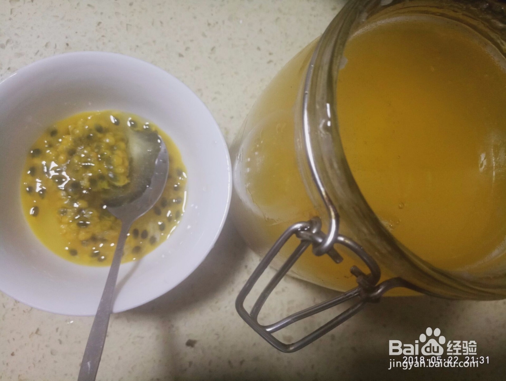 在家如何制作百香果汁