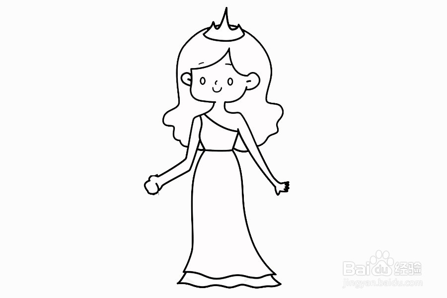 拿着权杖的女王的简笔画