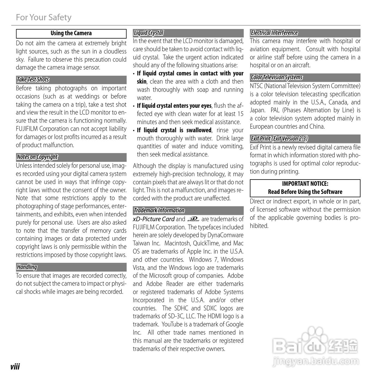 富士FinePix JX710数码相机说明书:[1]