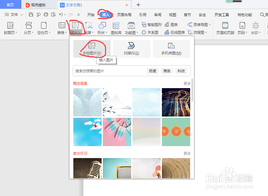 如何在WPS文档中插入图片及去除图片的背景