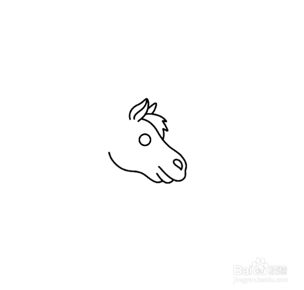 如何手工画卡通马的简笔画?