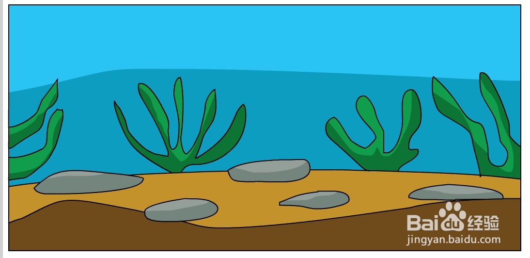 flash绘制海底世界的背景