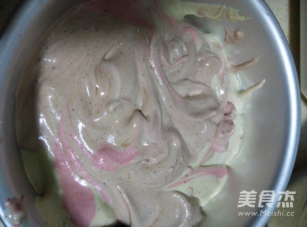 三色戚风蛋糕6寸