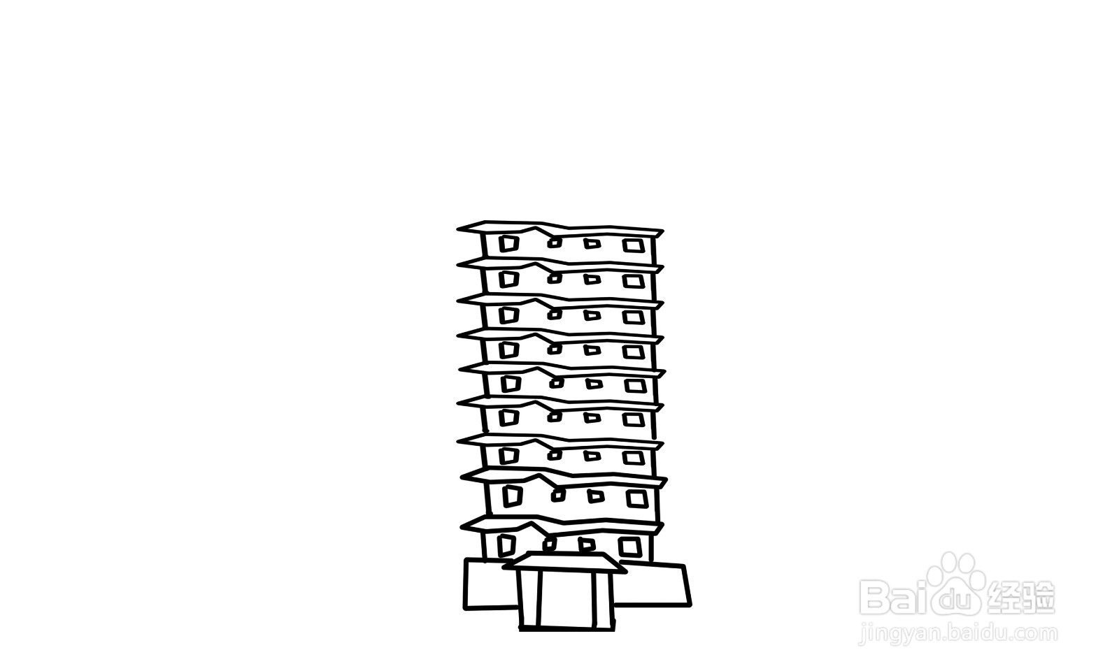 郑州二七塔简笔画如何画?