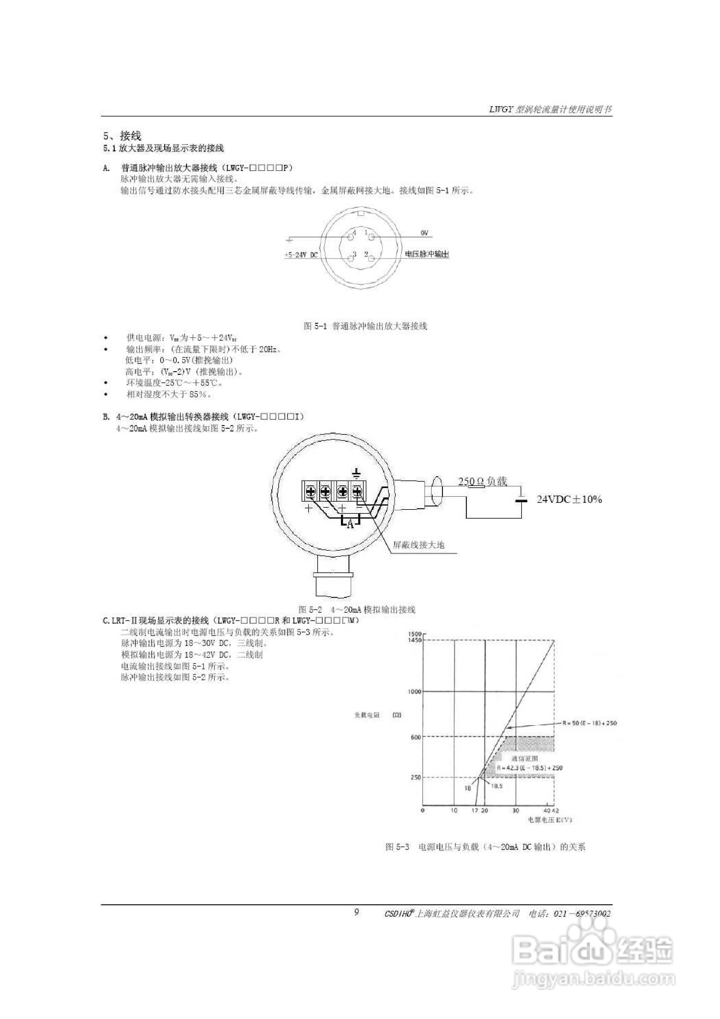 LWGY液体涡轮流量计说明书