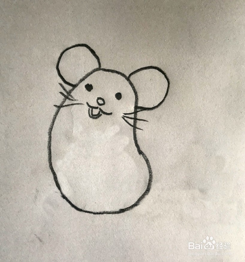 【简笔画】小老鼠的分步画法