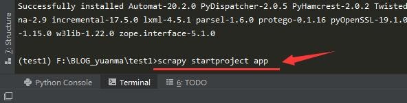 关于在pycharm上scrapy创建爬虫项目的两种方式