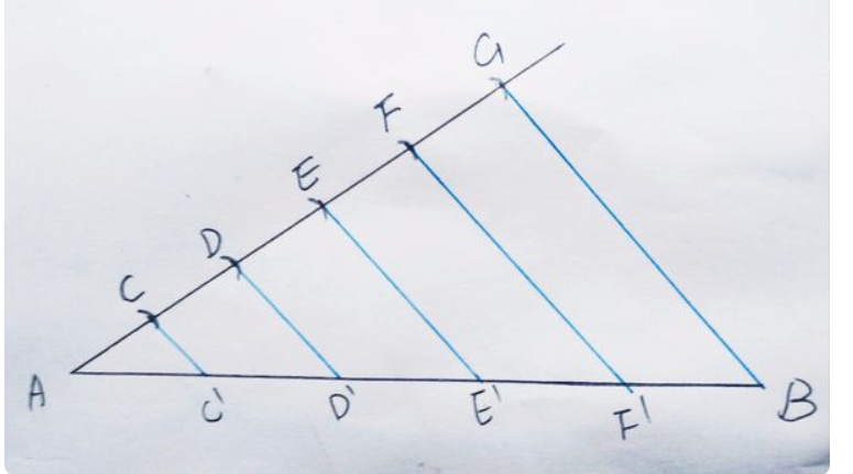 工程制图等分线段画法