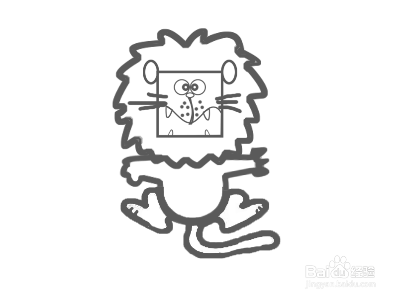 如何利用PS工具绘制狮子的简笔画