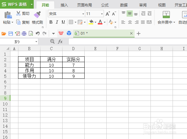 wps表格中如何插入一个填充雷达图
