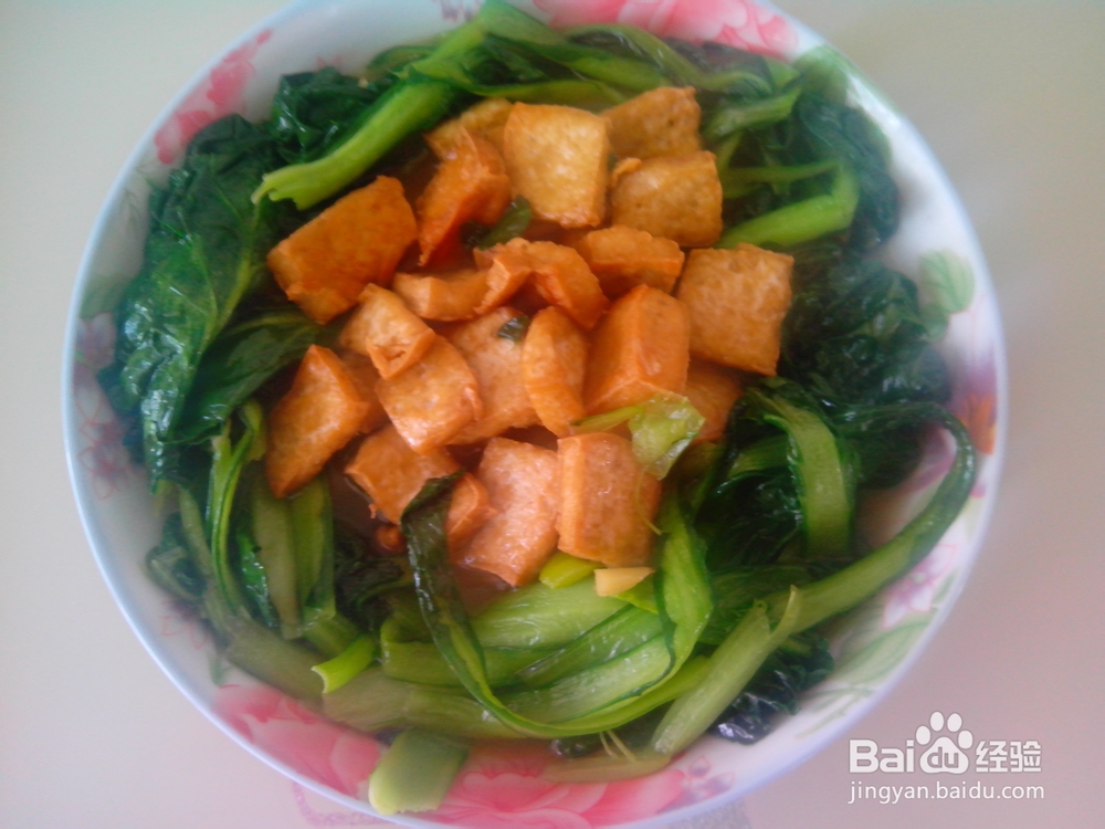 苔菜的营养价值——苔菜豆腐泡的做法