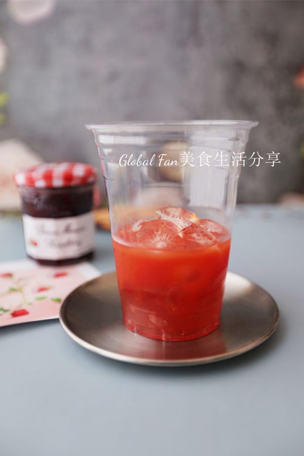 树莓果冻西柚柠檬气泡水