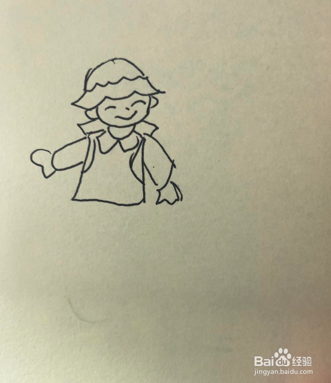 手拉手去郊游简笔画
