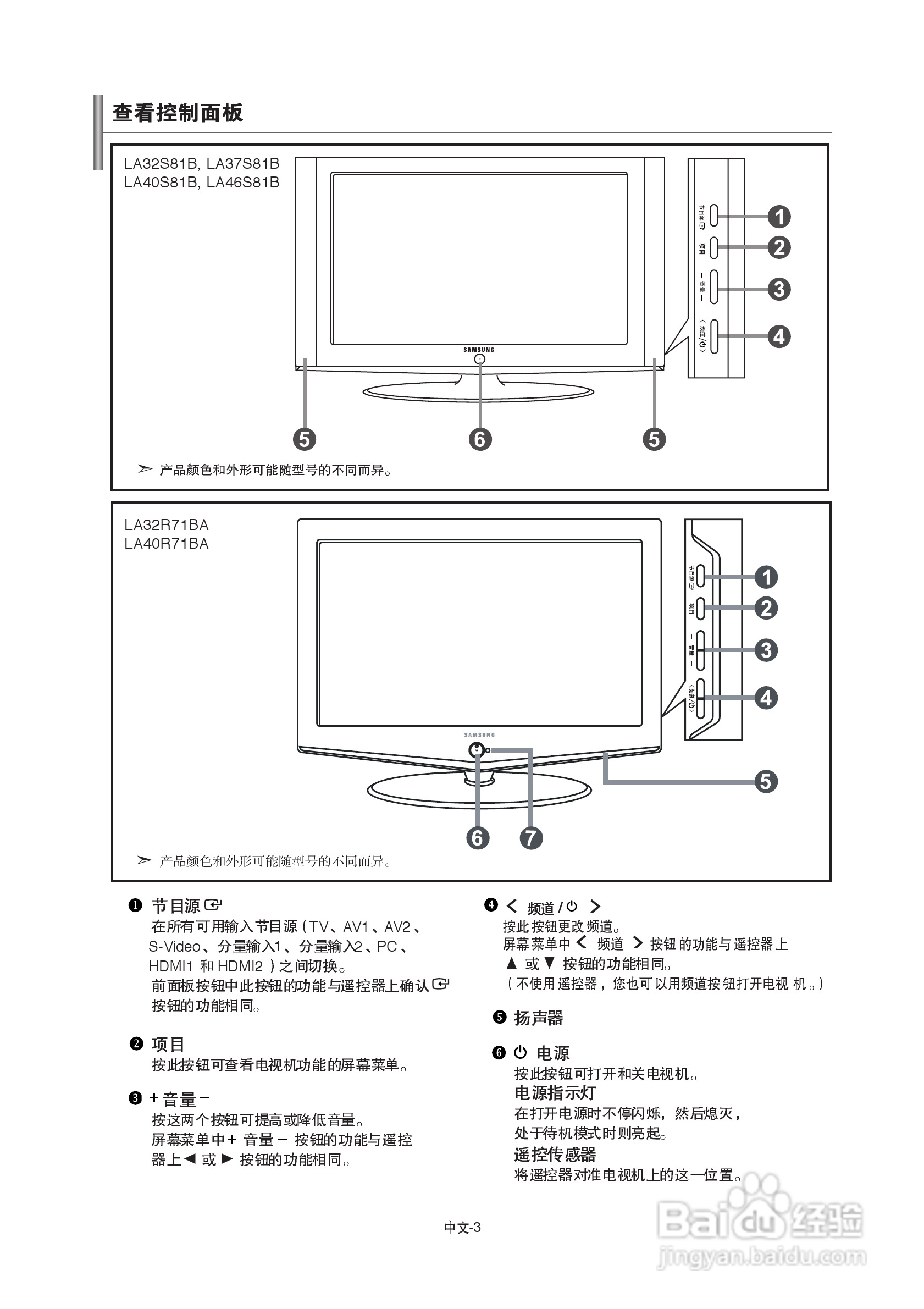 三星LA40R71BA液晶彩电使用说明书:[1]