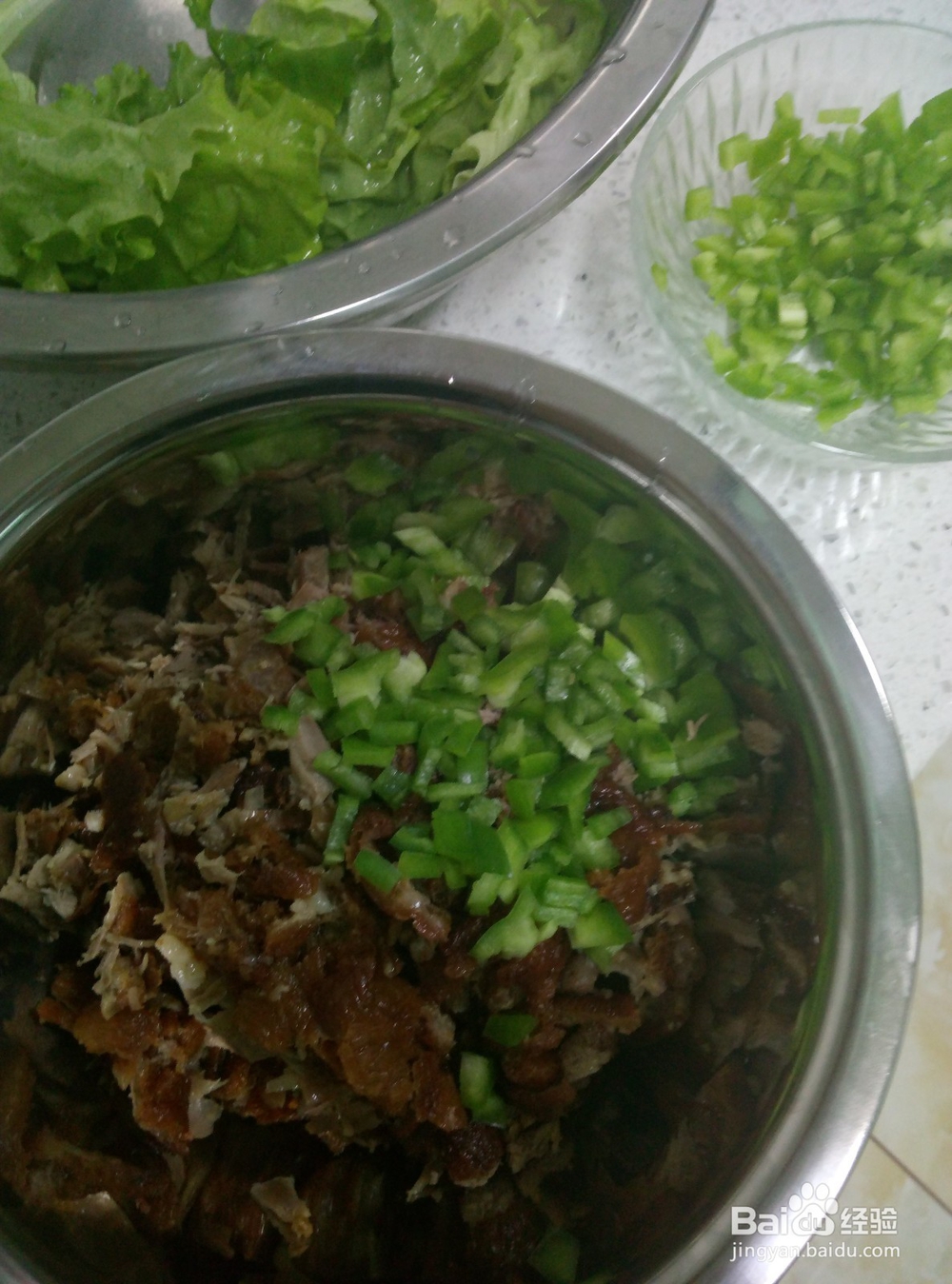 快速烤鸭肉夹馍的制作方法