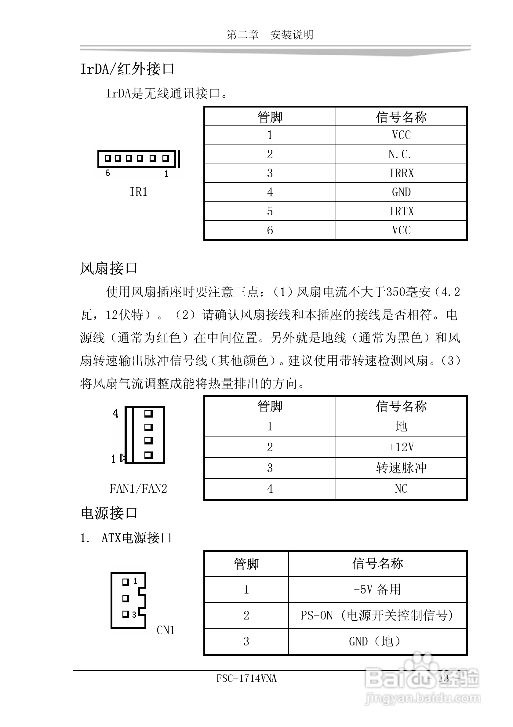 研祥FSC-1714VNA工业级CPU板卡说明书:[2]