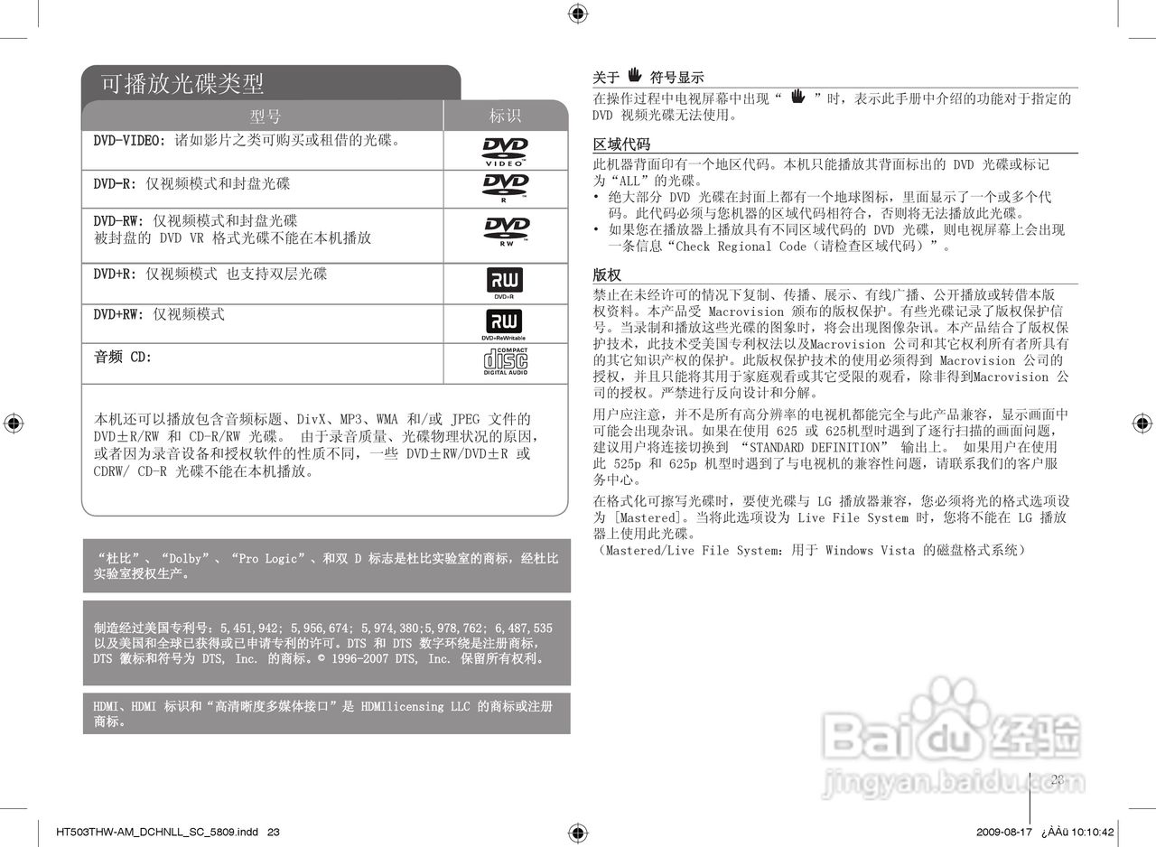 LG HT503THW家庭影院使用说明书:[3]