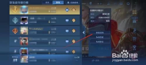 王者荣耀如何查看好友资料