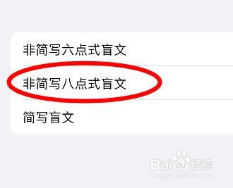 苹果13盲文输出配置为非简写八点式盲文