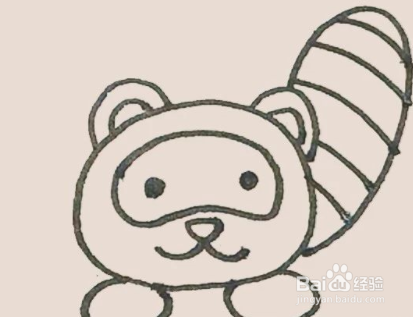 手绘简笔画之小熊猫的画法