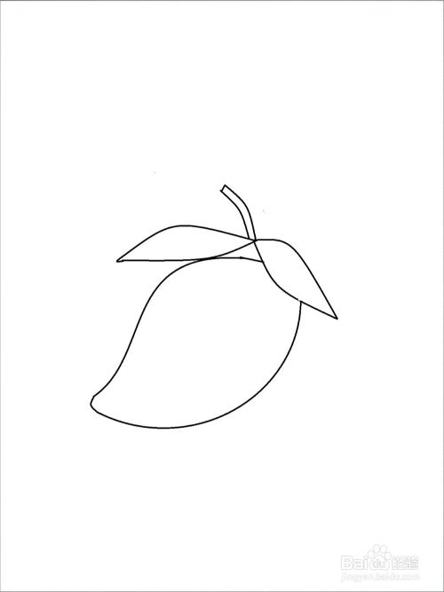 香甜芒果的简笔画方法