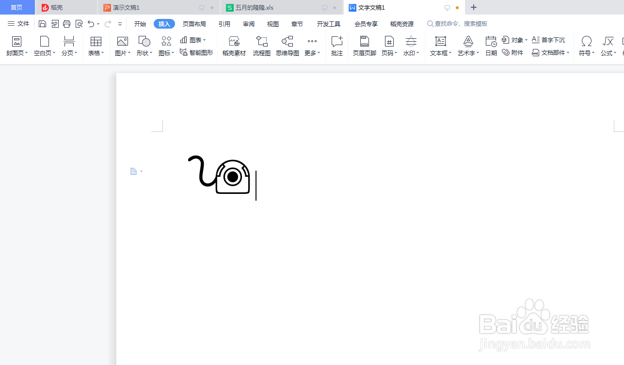 WORD中如何在插入摄像头