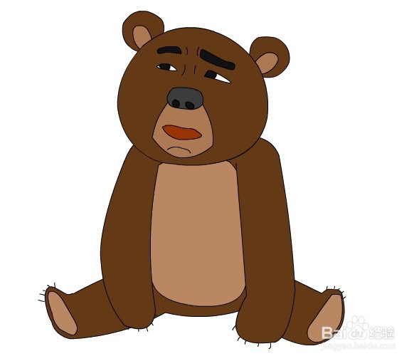 flash如何绘制一只卡通扁平熊