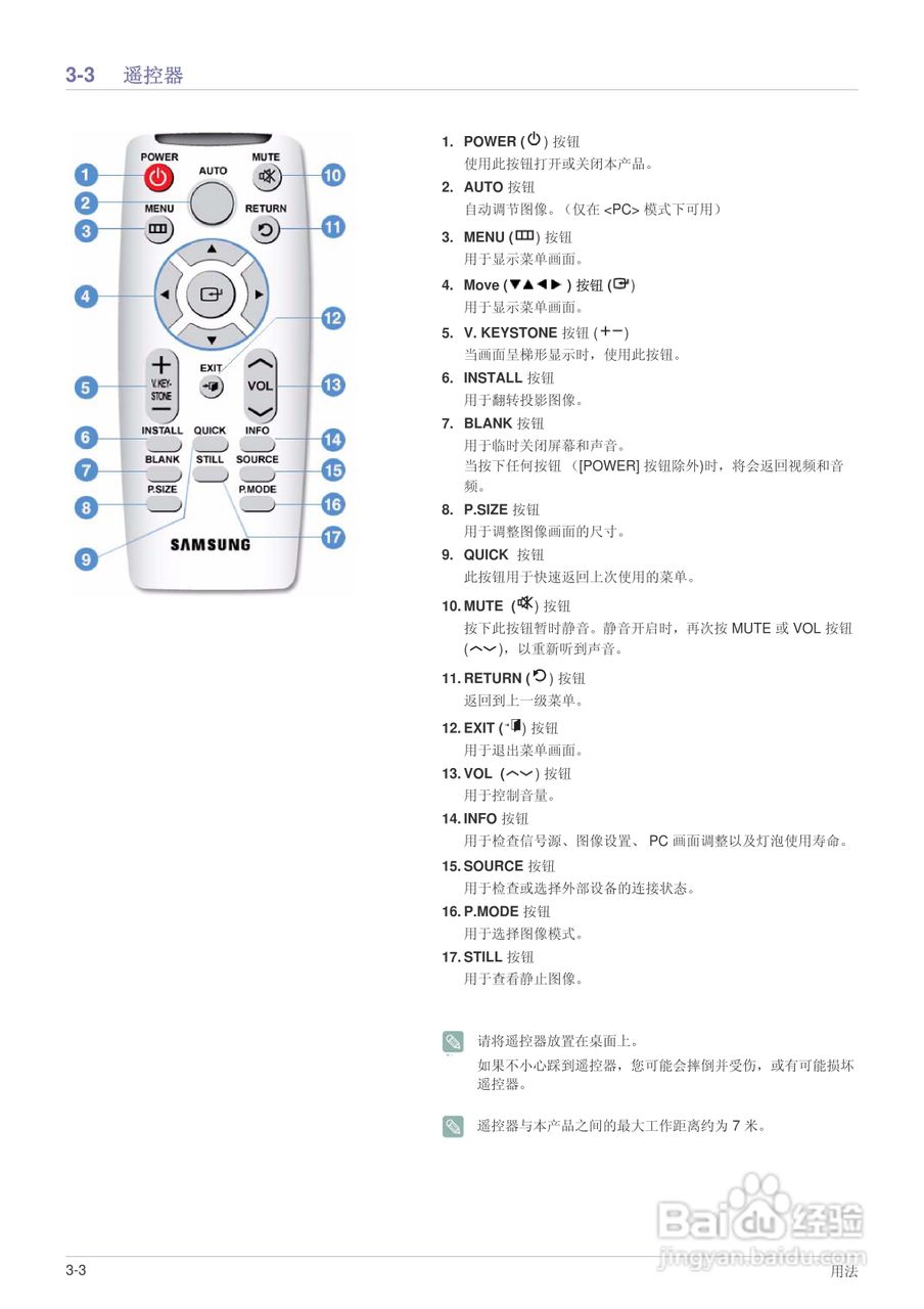 三星SP-L351投影机使用说明书:[5]