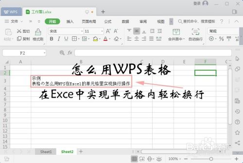 Excel里怎么换行_如何用WPS给Excel的单元格换行