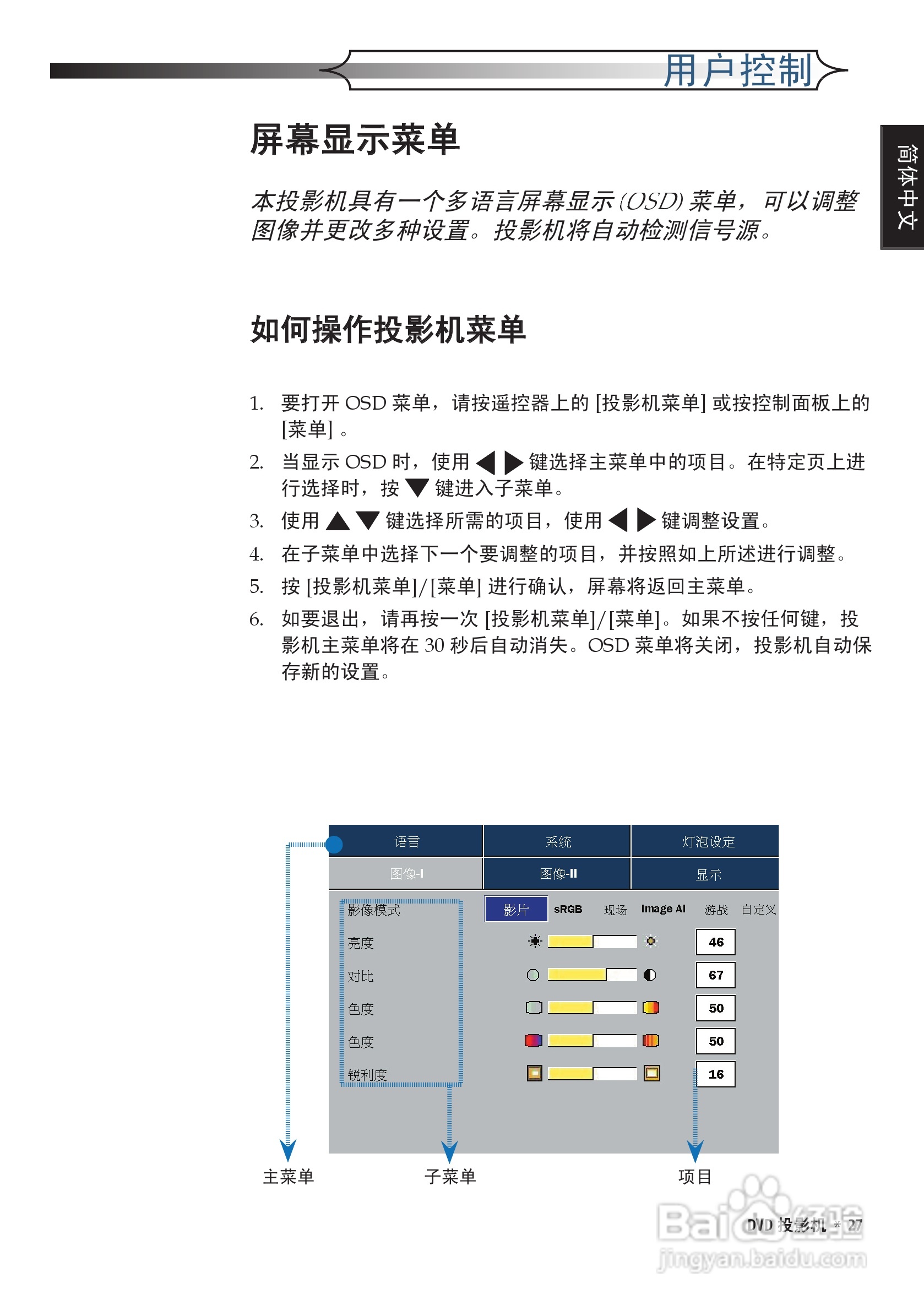 奥图码 DV10投影机说明书:[3]