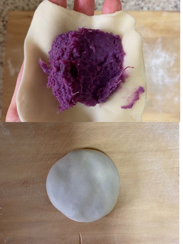 无糖奶香紫薯饼