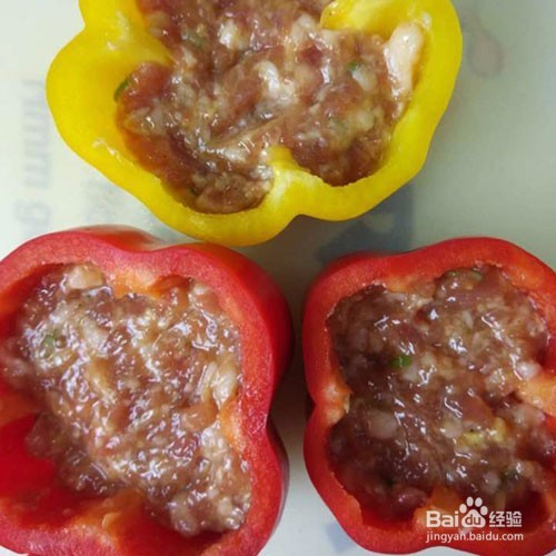 彩椒肉沫蒸蛋的做法