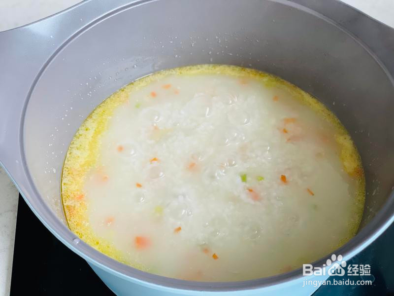 超级简单菠菜猪肝粥的做法