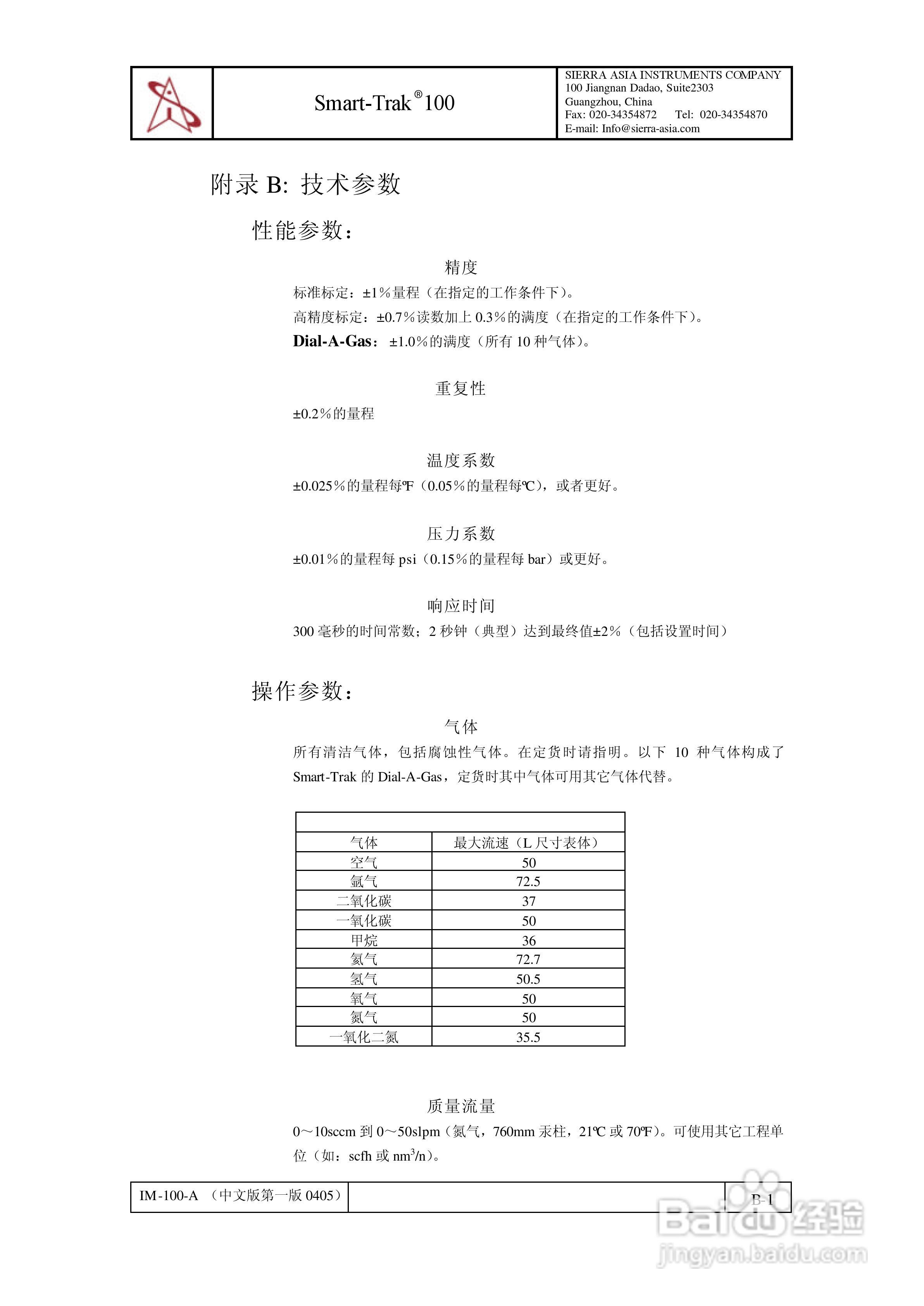 Sierra Smart-Trak 100系列质量流量计和调节仪说明书:[6]