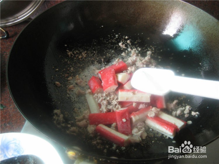 好吃的蟹柳白菜卷