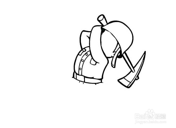 挖矿工人的画法