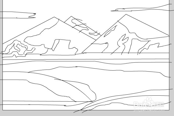 flash画个山清水秀的背景