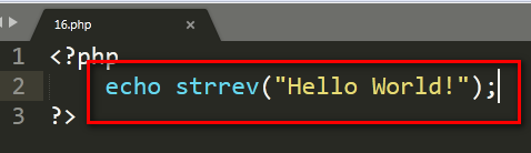 PHP教程 strrev() 函数的使用