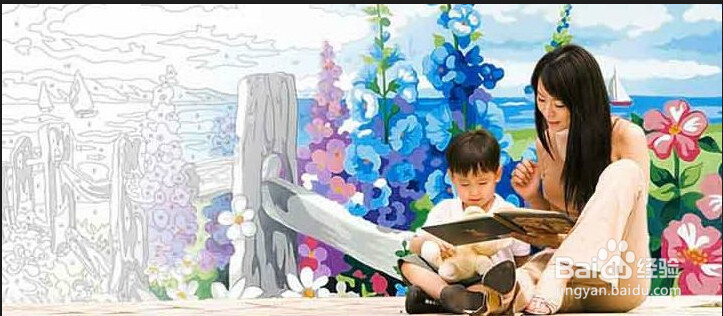 如何画数字油画